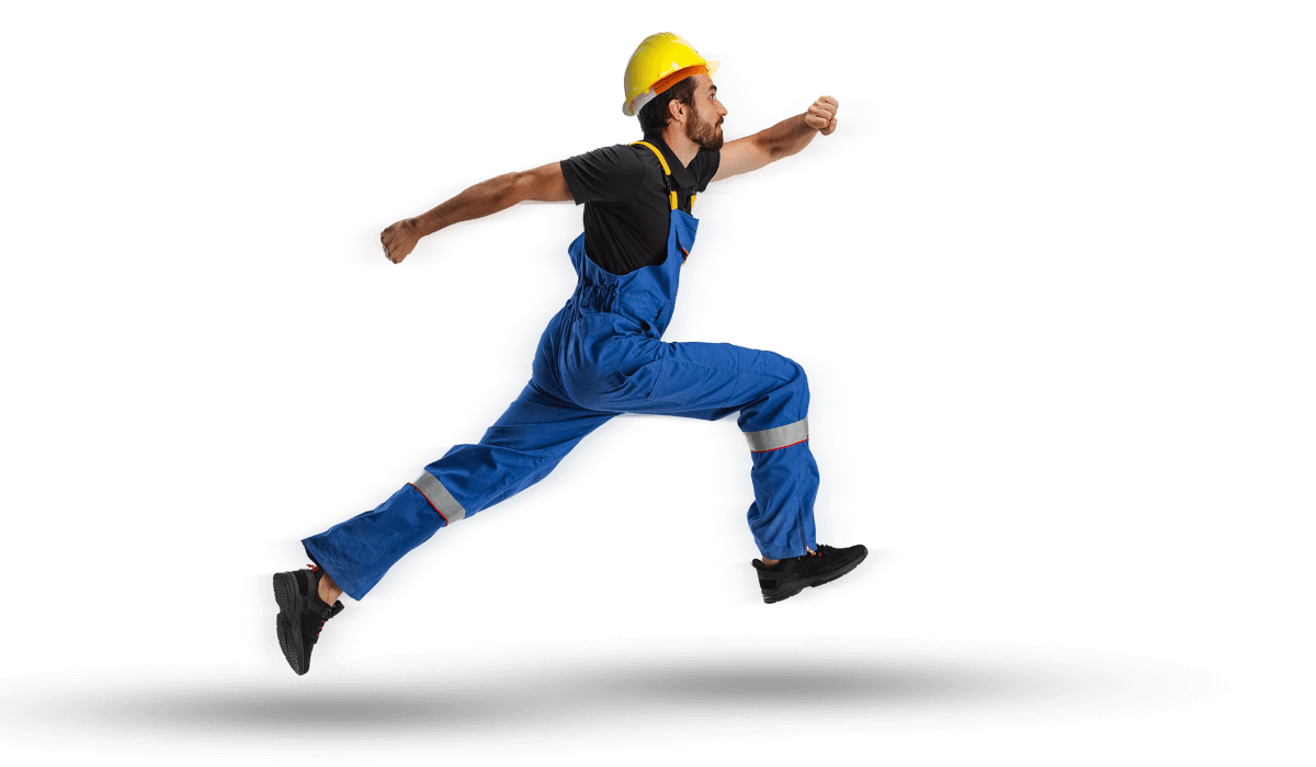 Operaio che corre